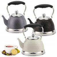 CZAJNIK NA GAZ MAŁY TRADYCYJNY Z SITKIEM 1,5L INDUKCJA RETRO LOFT CZARNY