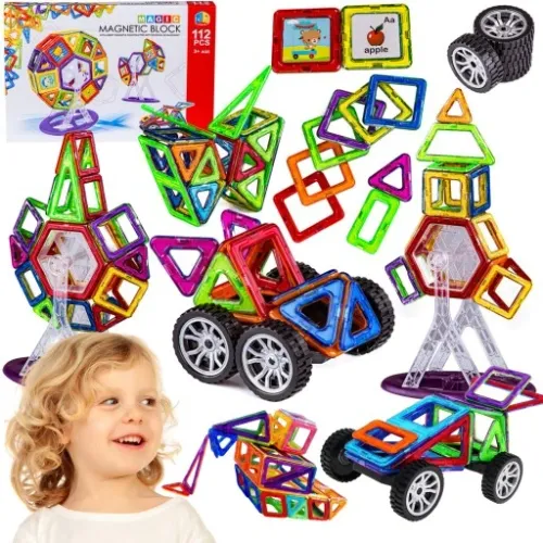 KLOCKI MAGNETYCZNE KONSTRUKCYJNE DUŻE PANELE 3D na Arena.pl