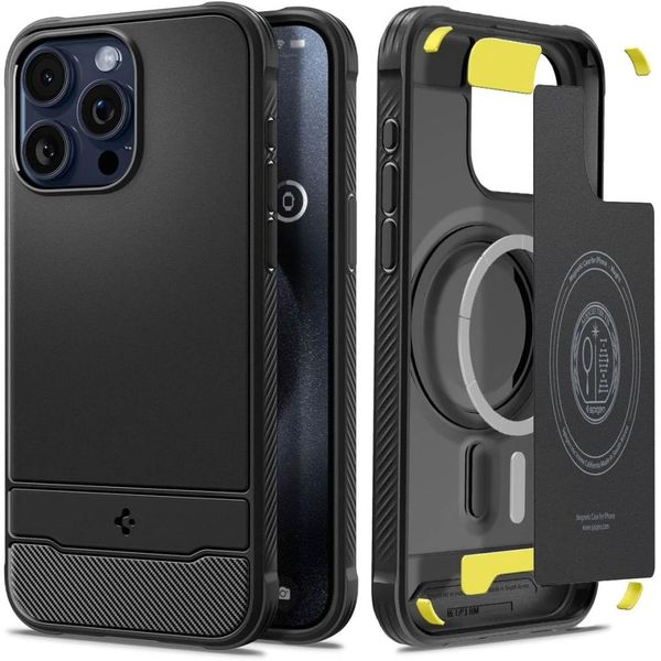 SPIGEN RUGGED ARMOR MAG MAGSAFE IPHONE 15 PRO MAX MATTE BLACK zdjęcie 1