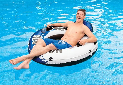 SUPER RELAX DUŻE MOCNE KOŁO Z SIATKĄ DO PŁYWANIA RIVER RUN 135c INTEX 58825 na Arena.pl