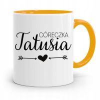 Kubek Żółty Dzień Dziecka Córki Córeczka Tatusia Z Nadrukiem Ze Zdjęciem