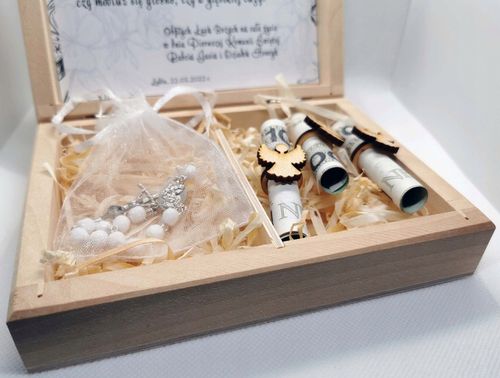 Pamiątka Pierwszej Komunii Świętej Pudełko różaniec na Arena.pl