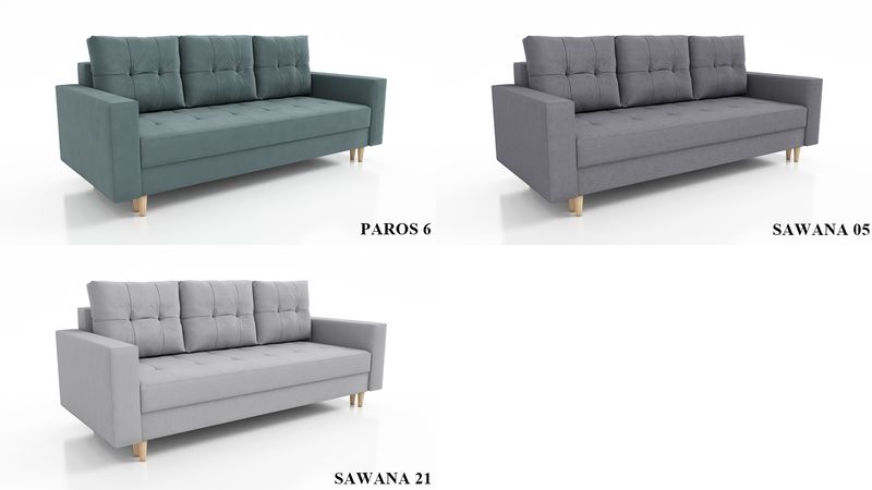 Kanapa SCANDI rozkładana, na sprężynach zdjęcie 5