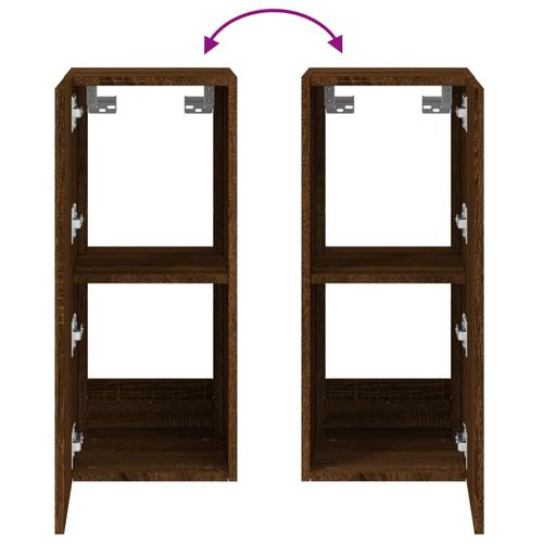 Ścienna szafka TV z LED, brązowy dąb, 30,5x35x70 cm na Arena.pl