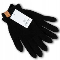 NANDY Rękawiczki Damskie Zimowe Pięciopalczaste Klasyczna Gładkie na