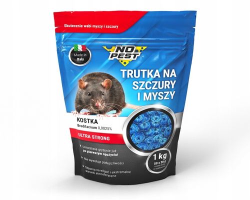 ULTRA MOCNA KOSTKA TRUTKA NA SZCZURY I MYSZY NO PEST BRODIFAKUM 1KG na Arena.pl