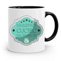 Kubek Czarny Na Dzień Ojca Najlepszy Ojciec Z Nadrukiem Ze Zdjęciem