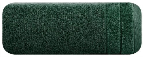 Ręcznik frotte z welwetową bordiurą DAMLA 50x90 ciemny zielony na Arena.pl