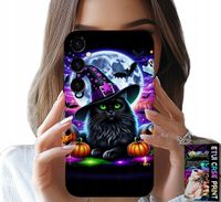 ETUI DO SAMSUNG GALAXY A05S - CZARNY KOTEK HALLOWEEN SALEM DYNIA WZORY