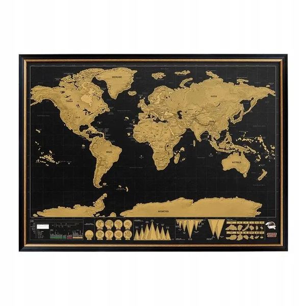 Mapa świata zdrapka dla podróżnika 82 x 59 cm zdjęcie 4