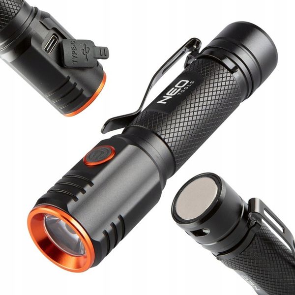 Latarka akumulatorowa USB C 2000 lm CHN LED 99-067 zdjęcie 3