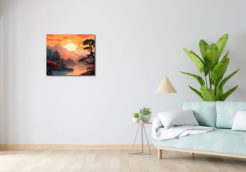 Obraz 60x50cm Złoty Zachód zdjęcie 2