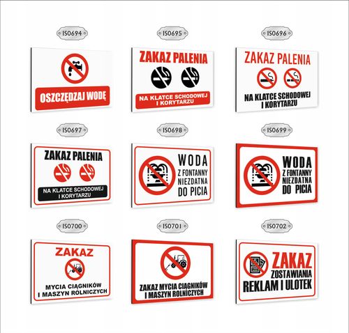 Tabliczka znak informacyjny DIBOND 40x30 ZAKAZ PALENIA nadruk UV na Arena.pl