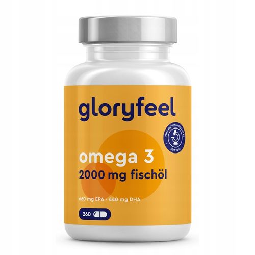 OMEGA 3 DHA EPA W WYSOKICH DAWKACH 2000mg na 260 kapsułek gloryfeel na Arena.pl