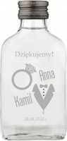 Buteleczka setka na wesele z waszymi imionami datą z grawerem 150 sztuk