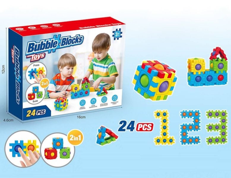 Emaga KLOCKI POP IT 24 ELEMENTY zdjęcie 2
