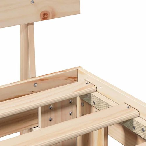 Ramka łóżka Brązowy 135 x 190 cm Lite drewno sosnowe na Arena.pl