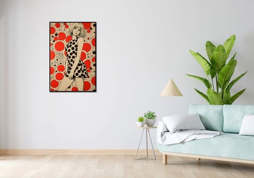 Plakat 61x91,5cm Czerwone Kropki na Arena.pl