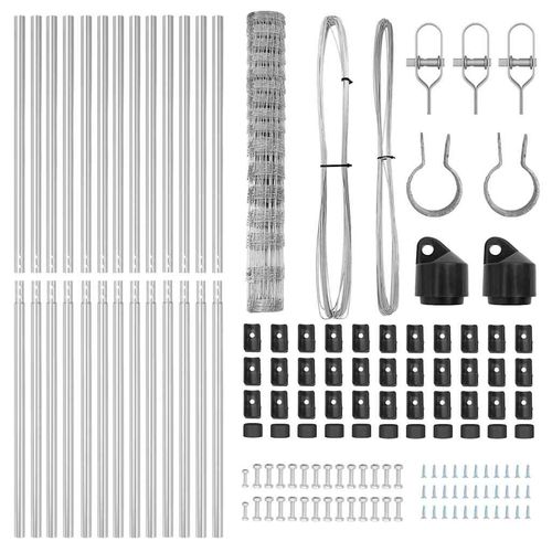 Ogrodzenie pastwiskowe Srebrny 100 x 0.8 m Stal galwanizowana na Arena.pl