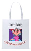 Dla Babci Babuni Prezent Torba Eco Biała Shopper Z Nadrukiem Ze Zdjęciem
