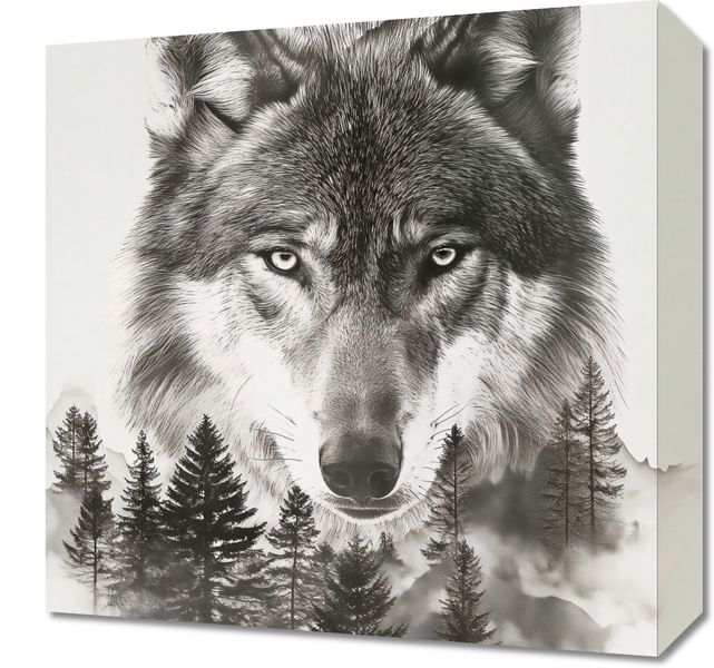 Obraz 40x40cm Wilczy Duch Lasu zdjęcie 1