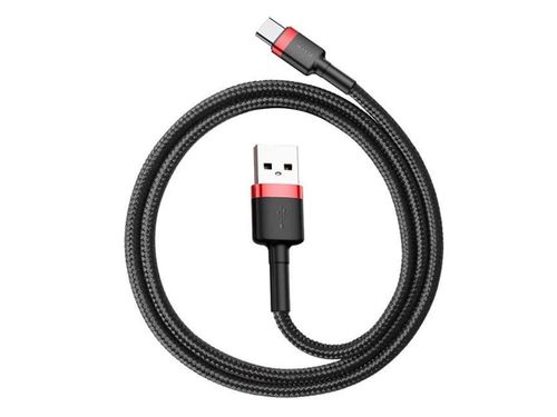 Baseus Kabel Cafule USB-C Type C 2A 3m Czarno-czerwony na Arena.pl