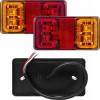 ZESTAW LAMP TYLNYCH LED DO PRZYCZEPEK LAWETY 12/24V KOMPLET