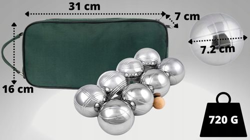 Kule Bule Boule do Gra Gry w Bocce Bocze 8 szt Kul z etui grawerem solidne na Arena.pl