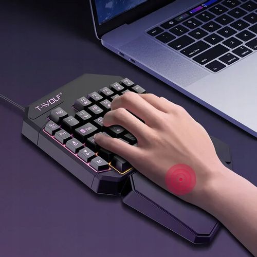KLAWIATURA DLA GRACZY NA RĘKĘ GAMINGOWA LED KEYPAD na Arena.pl