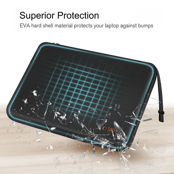 tech-protect hardpouch laptop 13-14 black/orange zdjęcie 5