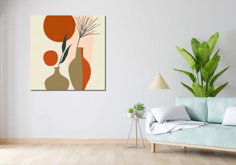 Obraz 100x100cm Wazy w Czerwieni zdjęcie 2