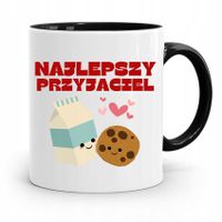 Kubek Czarny Dla Przyjaciela Najlepszy Przyajciel Z Nadrukiem Ze Zdjęciem