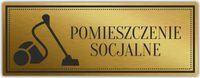 Tabliczka Złota Srebrna na drzwi POMIESZ SOCJALNE