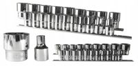 ZESTAW NASADEK 6-KĄT NA SZYNIE 1/2" 20 EL CALOWE HONITON