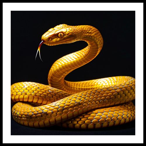 Plakat 70x70cm Złoty Wąż na Arena.pl
