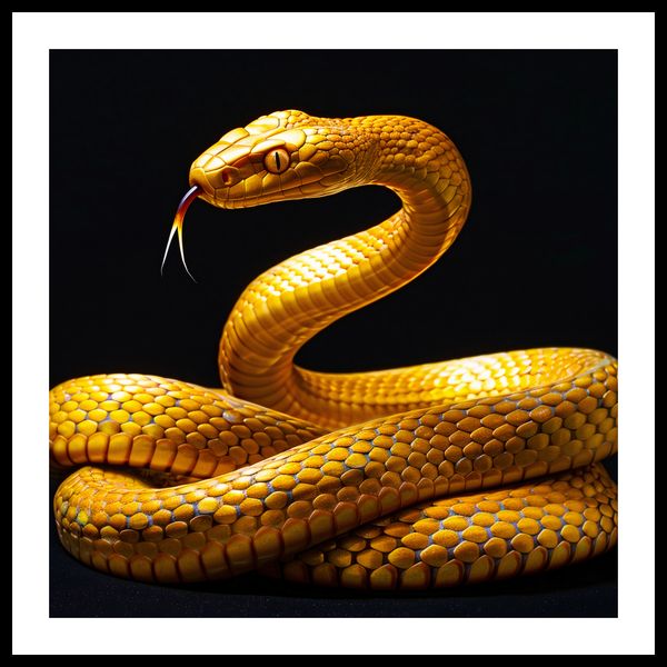 Plakat 70x70cm Złoty Wąż zdjęcie 3