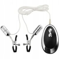 Wibrujące zaciski klamry na sutki 20 mocnych funkcji wibracje BDSM gadżet