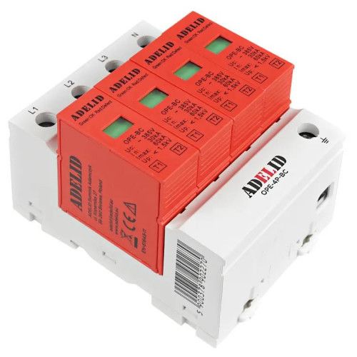 OGRANICZNIK PRZEPIĘĆ 3-FAZOWY 60KA B+C IP20 CE EN-61643-11 na Arena.pl