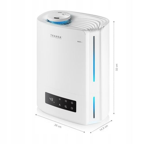 Nawilżacz powietrza WYDAJNY AROMATERAPIA HIGROSTAT HIGROMETR LED Biały na Arena.pl