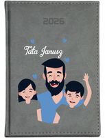KALENDARZ A4 2026 DZIENNY Z NADRUKIEM PREZENT DLA TATY Z IMIENIEM