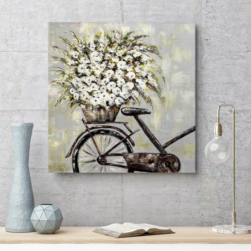 Deco Panel, Kwiaty na rowerze 40x40 na Arena.pl