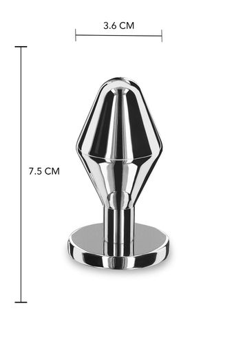 Massive Steel Butt Plug - M Silver na Arena.pl