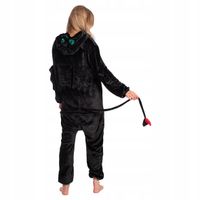 Piżama Damska Kombinezon Kigurumi Onesie Smok Szczerbatek Czarny 165-175 L