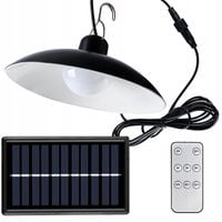 LAMPA SOLARNA WISZĄCA OGRODOWA ŻYRANDOL 12W IP65 CZUJINK ZMIERZCHU + PILOT