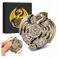Metalowy Zestaw Kości Dnd Do Gry Wirująca Kostka Spinner Latający Smok Rpg