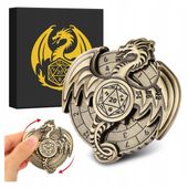 Metalowy Zestaw Kości Dnd Do Gry Wirująca Kostka Spinner Latający Smok Rpg