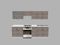 BRYGIDA zestaw szafek mebli kuchennych 260 cm MATOWY