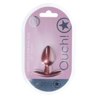 smooth silicone anal plug - small - 2.6 / 6,5 cm - rose gold