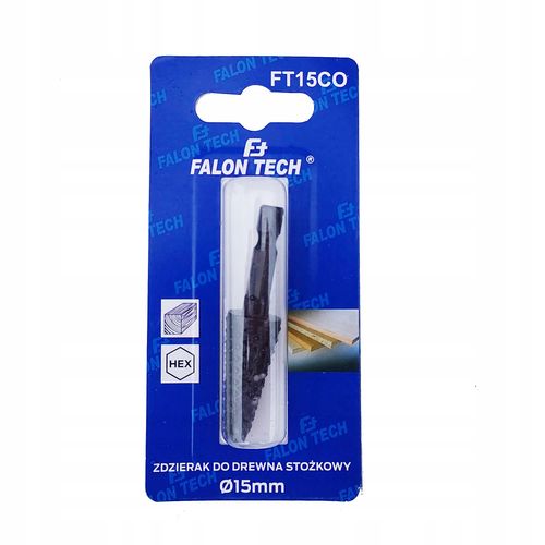 Zdzierak stożkowy frez tarnik do drewna 15 mm HEX Falon-Tech na Arena.pl