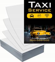Ulotki A4 reklamowe firmowe 100szt projekt w cenie TAXI SERVICE